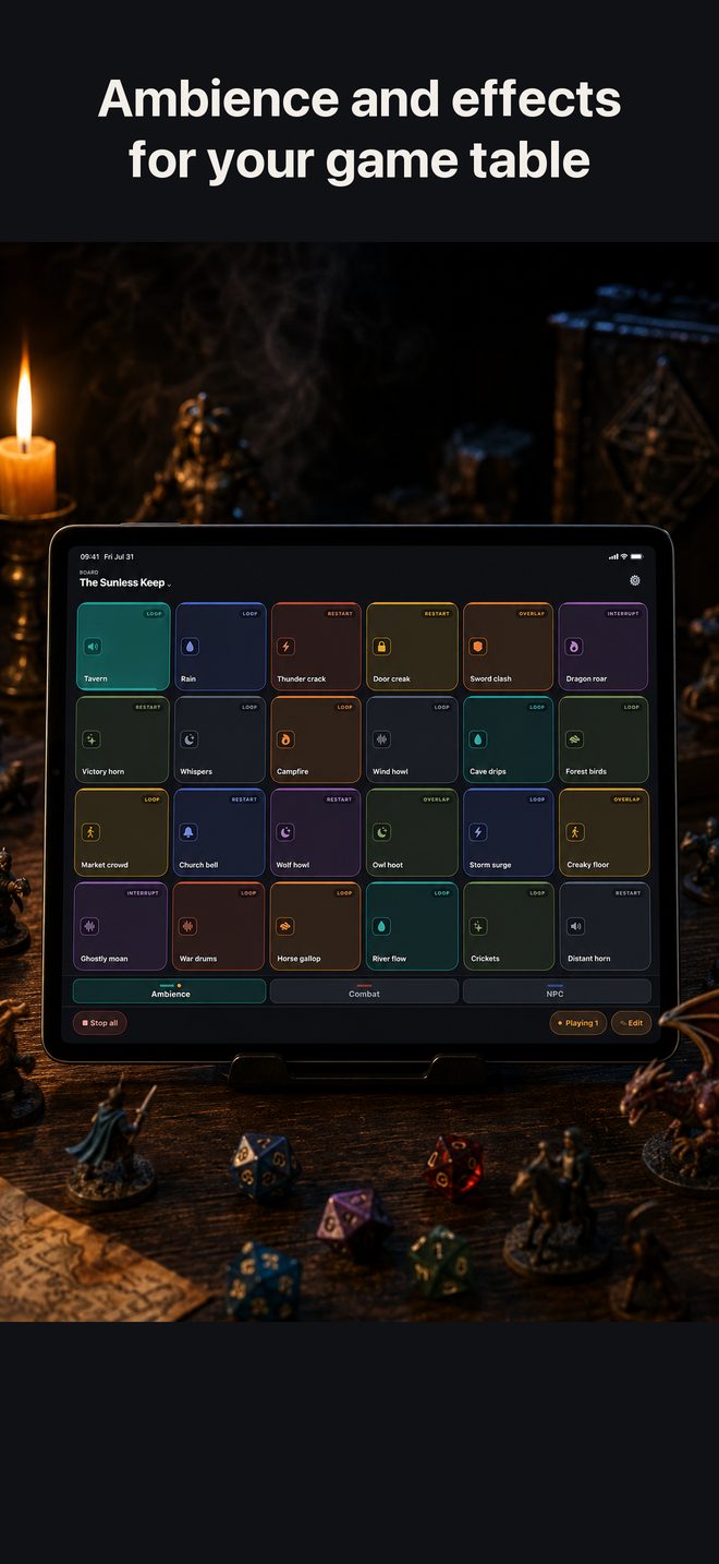 Ambience and effects for your game table